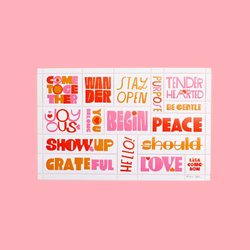 Poster Stamp series 5 - Words to Live By