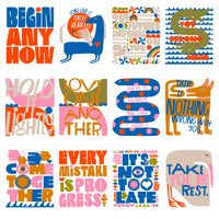 Begin Anyhow Mini Print Collection - set of 12
