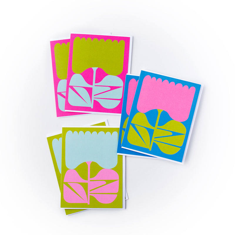 Three Tulips Greeting Card Box set of 6