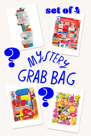 Mystery Grab Bag Arrangement Postcards - set of 4