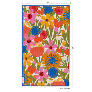 Jolies Fleurs Microfiber Tea Towel