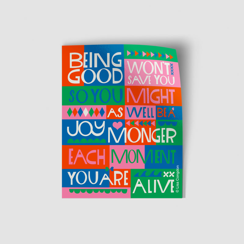 Be a Joy Monger Large Sticker