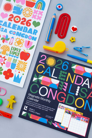 2026 Magnetic Calendar by Lisa Congdon
