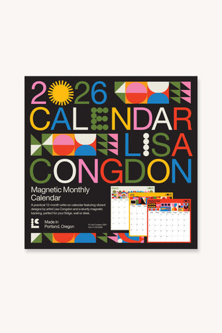 2026 Magnetic Calendar by Lisa Congdon