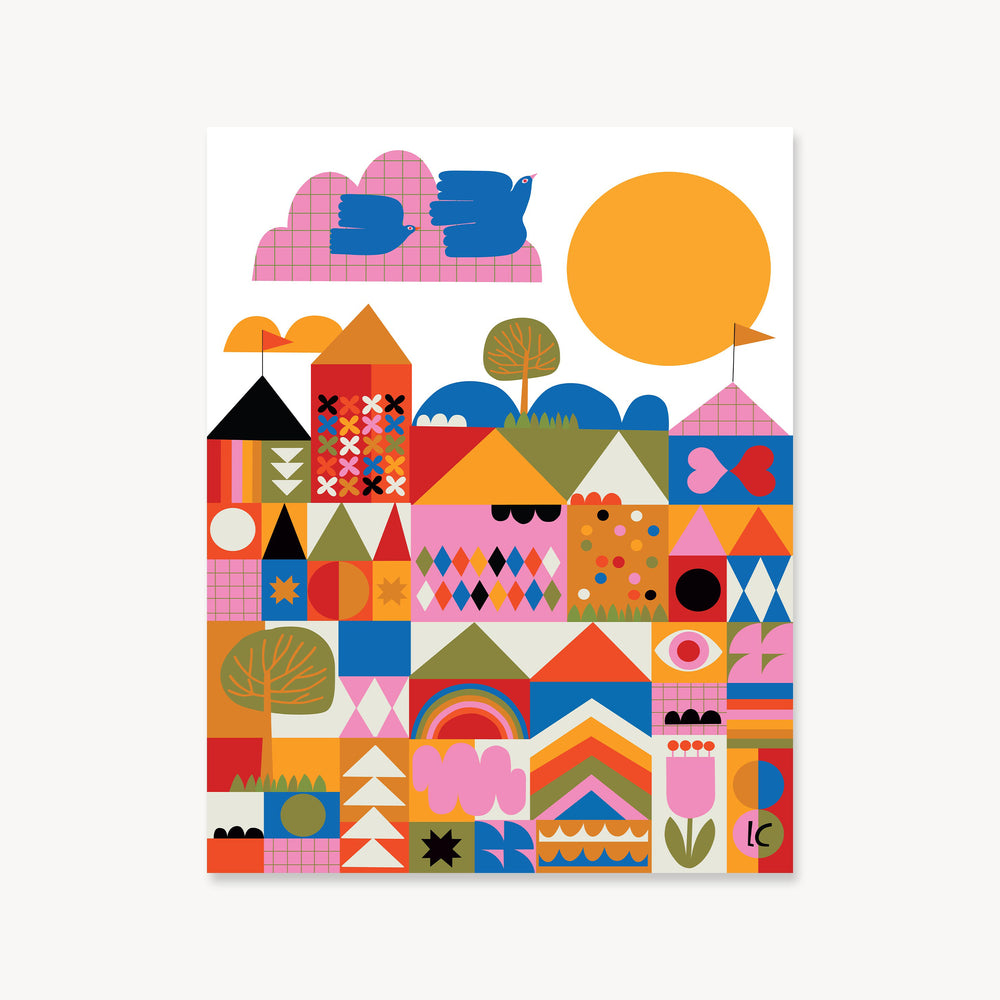 Happy Town - Art Print