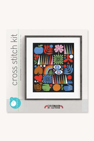 Joyful Grid Cross Stitch Kit