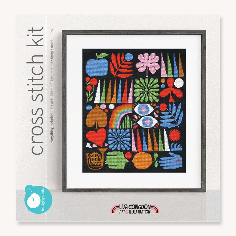 Joyful Grid Cross Stitch Kit