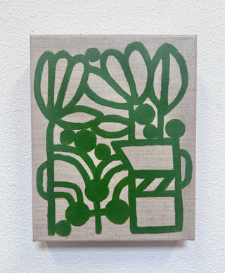 Le Vase Vert Original Painting on Linen