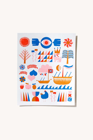 Voyage Letterpress Art Print