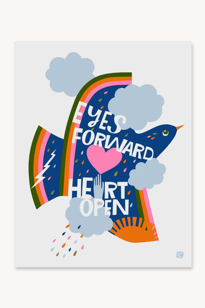 Eyes Forward Heart Open - Art Print – Lisa Congdon Art & Illustration