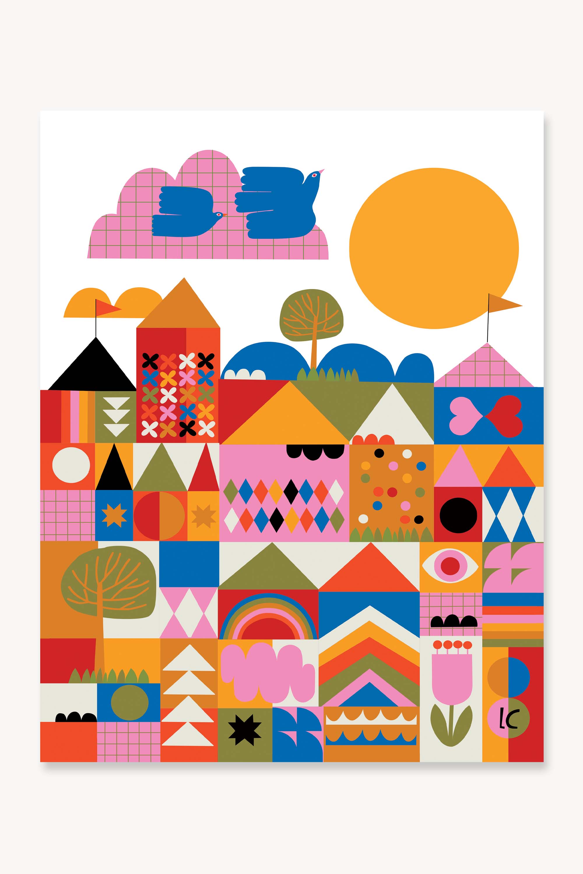 Happy Town - Art Print