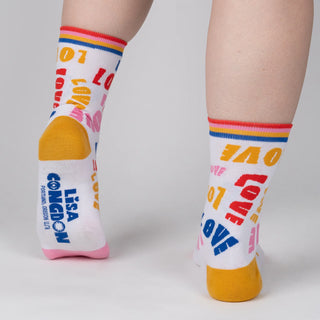 Love Love Love Crew Socks