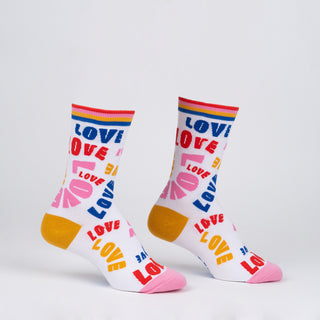 Love Love Love Crew Socks