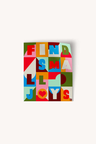 Find Small Joys Large Sticker