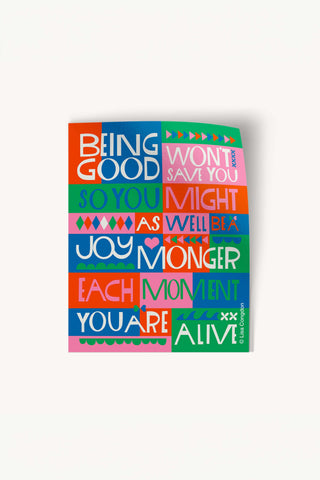 Be a Joy Monger Large Sticker