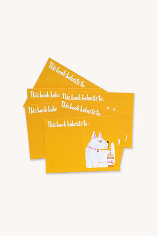 Milky Adhesive Bookplates - Set of 6