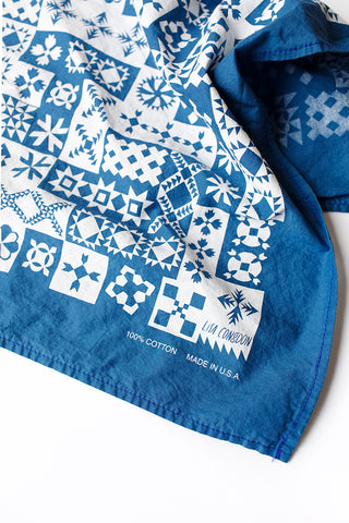 Blue Sampler Quilt Bandana