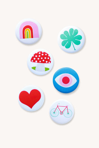 1" Pinback Buttons by Lisa Congdon