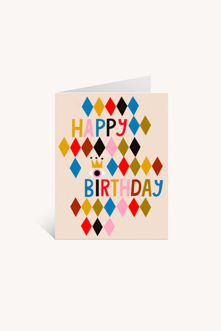 Happy Birthday (with diamonds) Greeting Card