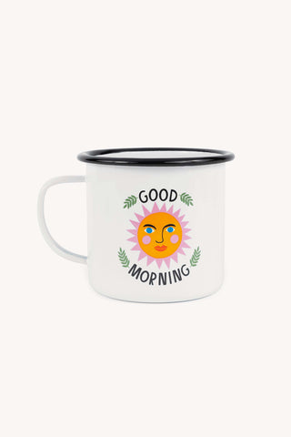 Enamelware Good Morning 16oz Mug