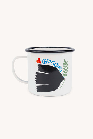 Enamelware Keep Going Mug