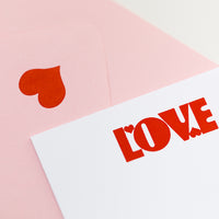 Love Note - double thick flat card