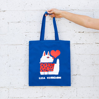 Milky The Dog Canvas Tote