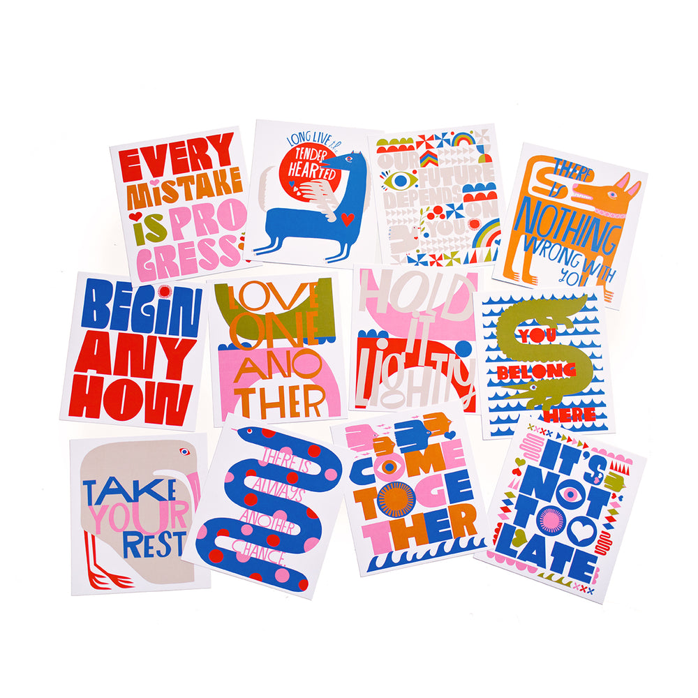 Begin Anyhow Mini Print Collection - set of 12