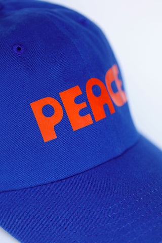 Peace Blue Cotton Hat