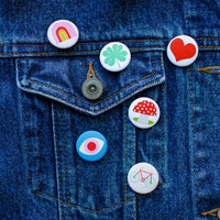 1" Pinback Buttons by Lisa Congdon