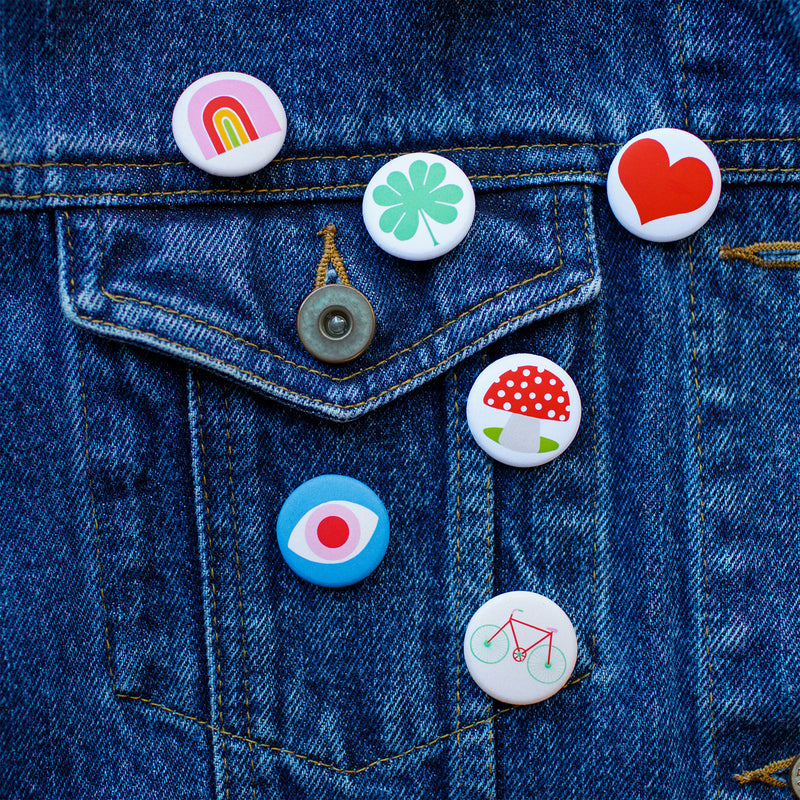 1" Pinback Buttons by Lisa Congdon