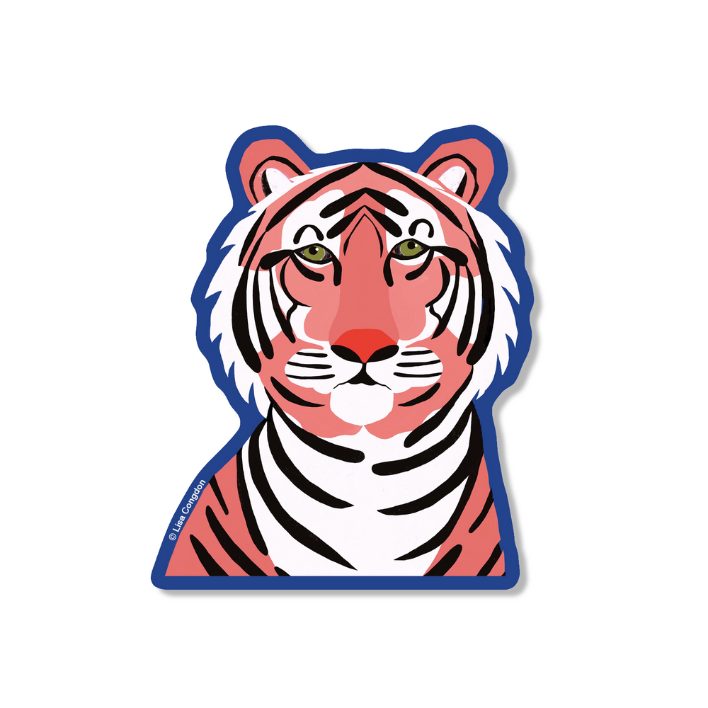 Pink Tiger Large Sticker – Lisa Congdon