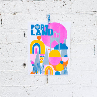 Portland Risograph V2 Art Print