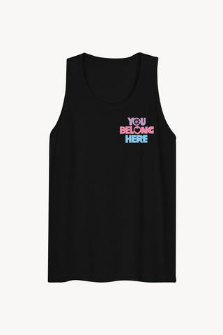 You Belong Here Black Tank Top