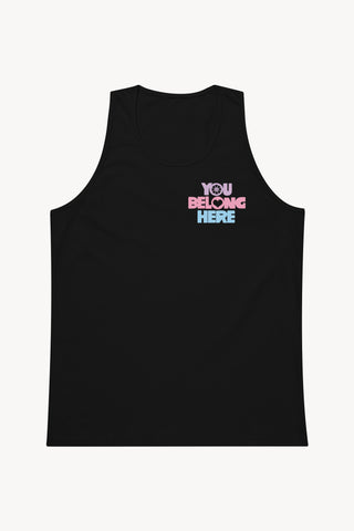 You Belong Here Black Tank Top