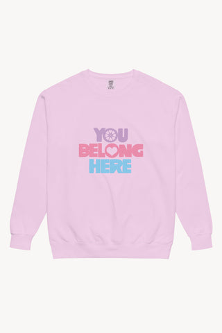 You Belong Here Orchid Garment Dyed Sweatshirt