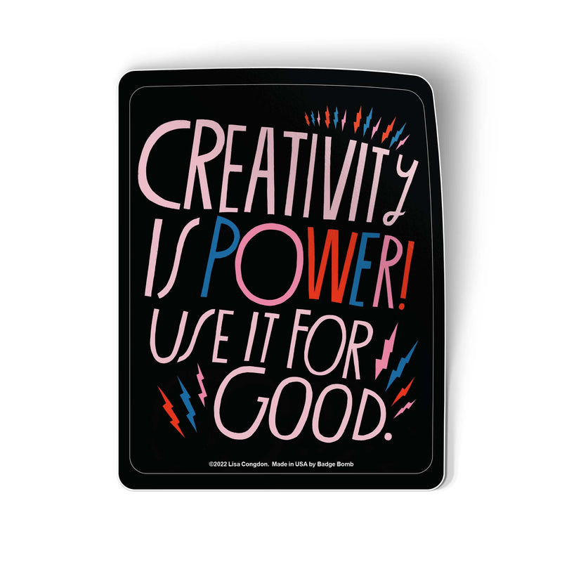 Creativity Is Power Large Sticker