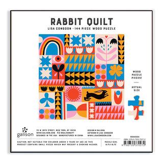 Wooden Rabbit Quilt Puzzle