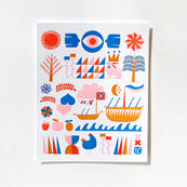 Voyage Letterpress Art Print