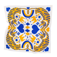 Tiger Eye Bandana in Blue and Gold