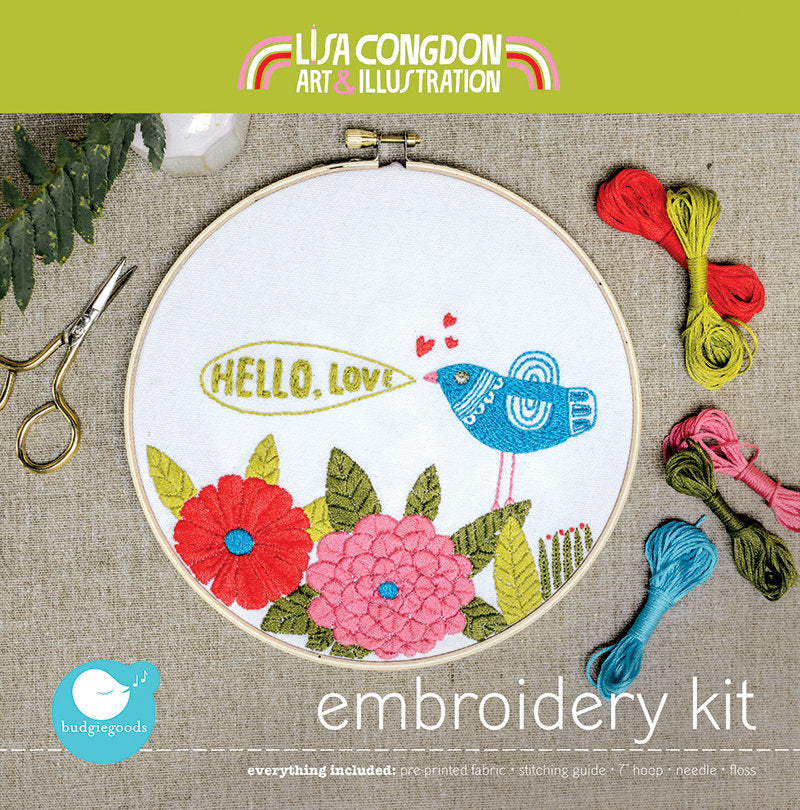 Hello Love Embroidery Kit