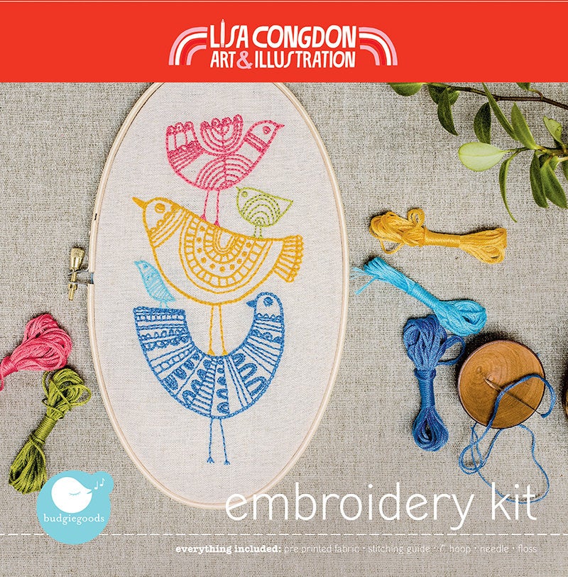 Embroidery kit 'Birds and blossom