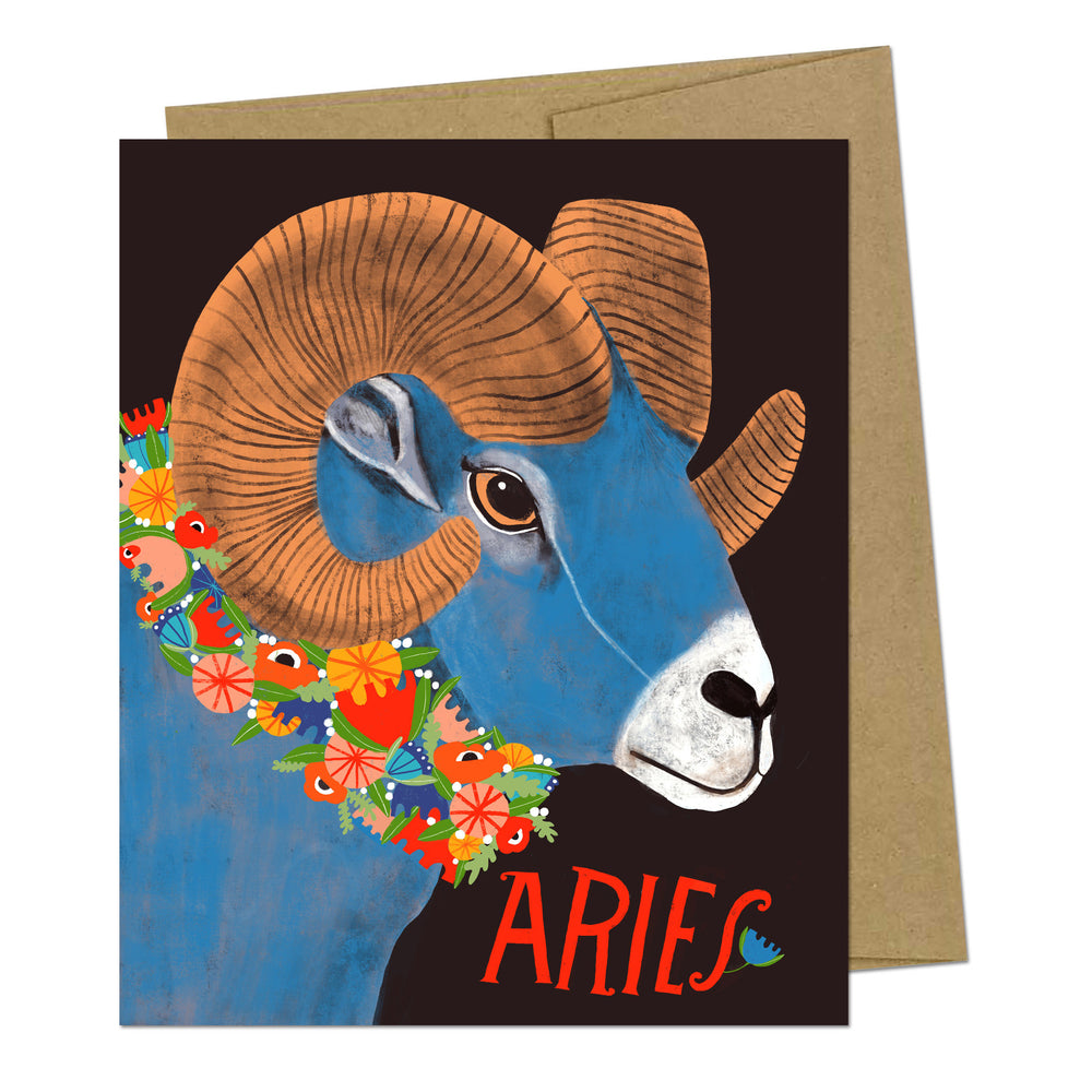 Aries Zodiac Greeting Card