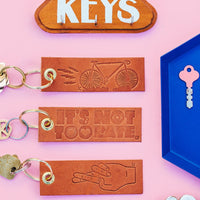 Stamped Leather Keychains