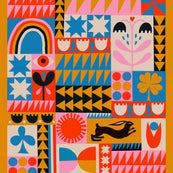 Rabbit Quilt - Art Print