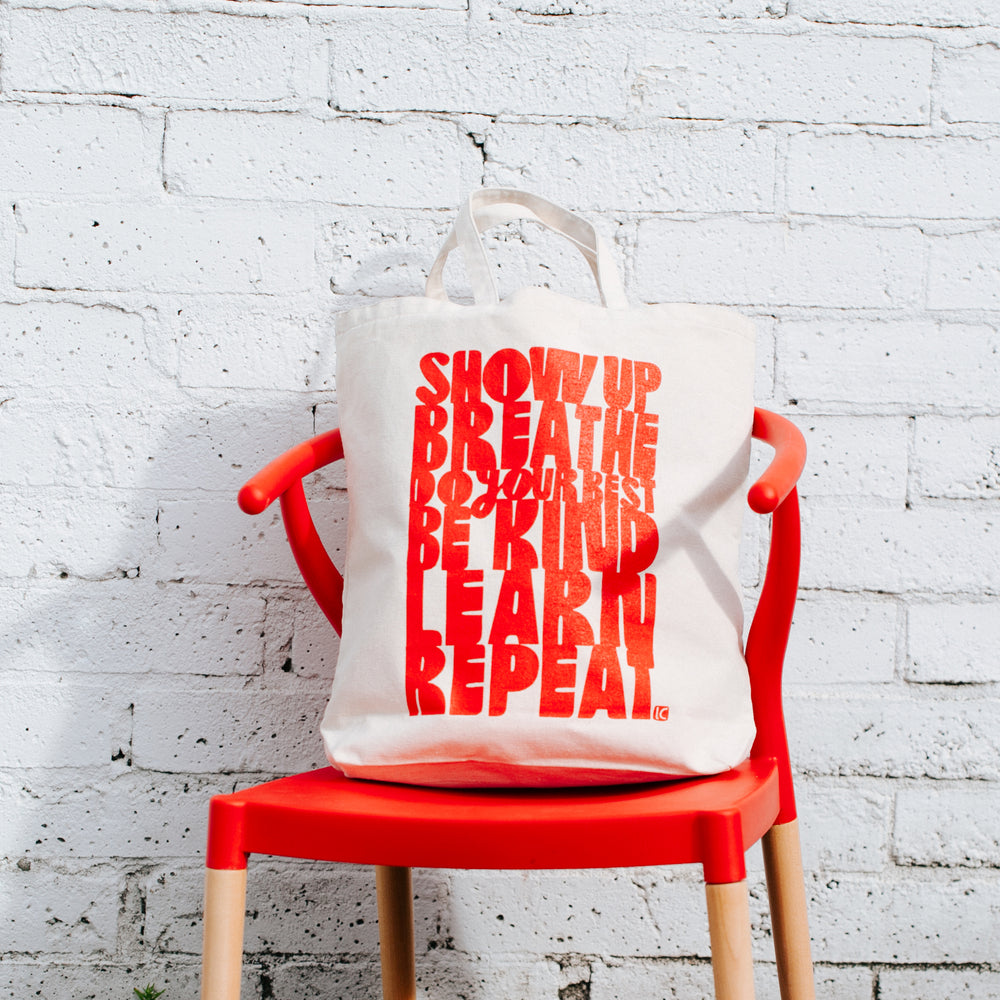 Show Up Breathe XL Canvas Tote
